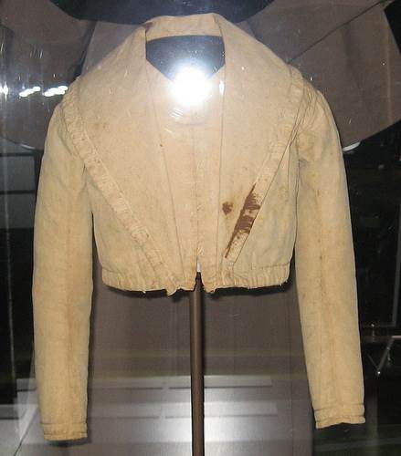 Jacket once belonging to [Thomas] Quinn, a six year old Irish Famine orphan', 1847, Textile, Archives du Séminaire de Nicolet, 1990.21.226.1-32]